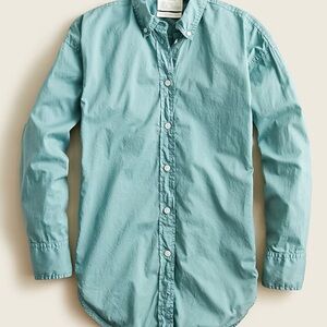 J. Crew Women's Relaxed Fit Garment Dyed Lightweight Poplin